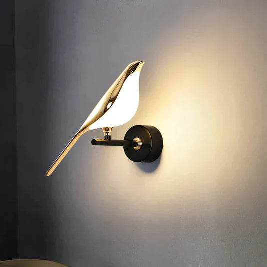 AuroraWings | Scandinavische LED-vogel wandlamp