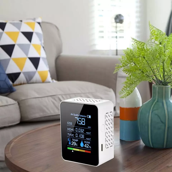 EcoCheck - CO₂-monitor met NDIR-sensor en alarm – Luminova Home