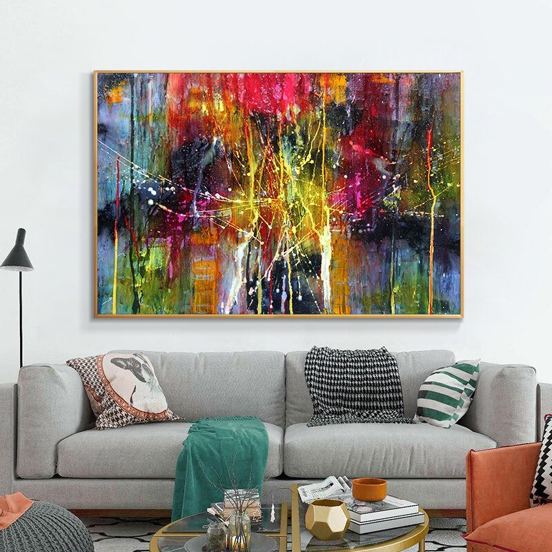 VividWall - Moderne abstract canvas voor expressieve wanddecoratie