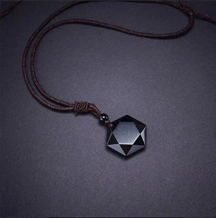 NobleAura - Obsidiaan Tibetaanse metafysische ketting