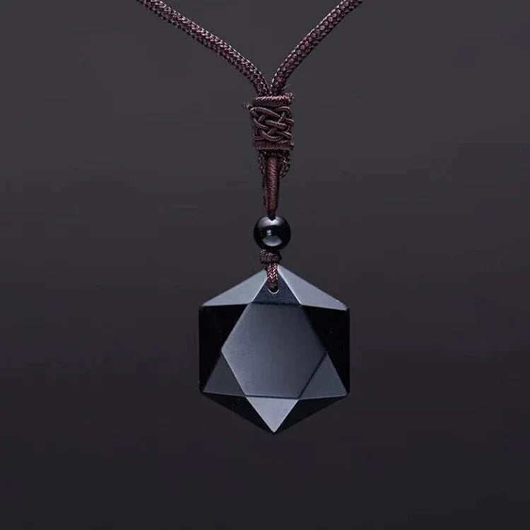 NobleAura - Obsidiaan Tibetaanse metafysische ketting