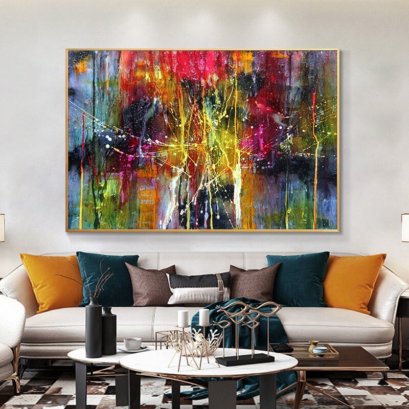 VividWall - Moderne abstract canvas voor expressieve wanddecoratie