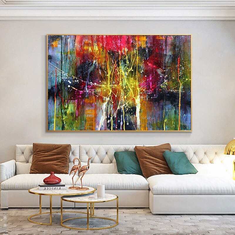 VividWall - Moderne abstract canvas voor expressieve wanddecoratie