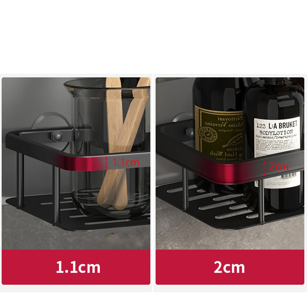 FlexiShelf - Hoekbadkamerschappen die geen boren vereisen voor een doucherekhouder