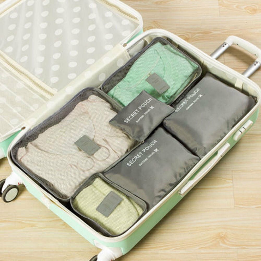 PackEase - Zesdelige set Sandsberg organizer bagage inpakblokjes binnenzakken