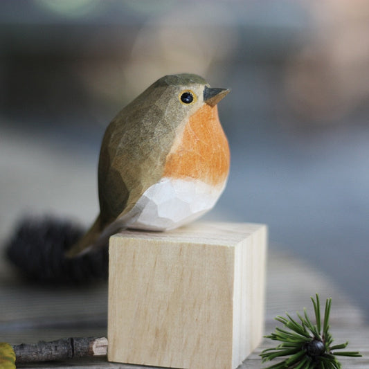 GloRadiance - Unieke Handgemaakte Houten Vogels | Decoratie Huis | Houten Beeldjes