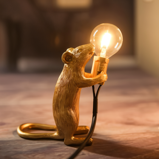PawsGlow - Speelse vintage muis tafel lamp