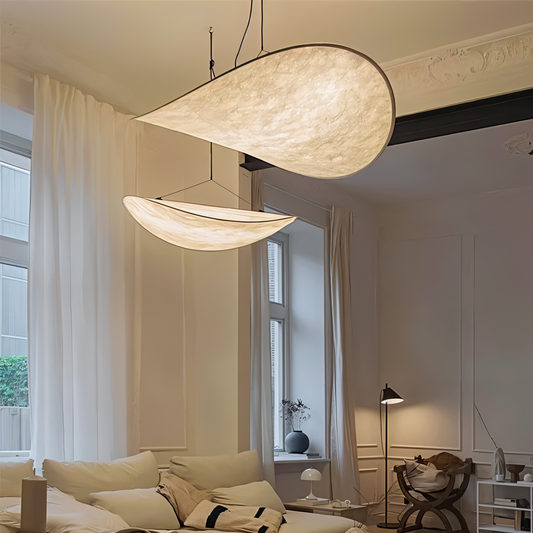 Silkylight - Handgemaakte stoffen LED hanglamp, modern design