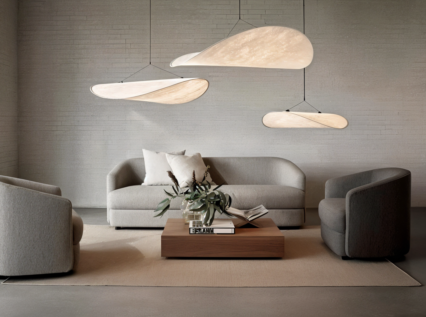 Silkylight - Handgemaakte stoffen LED hanglamp, modern design