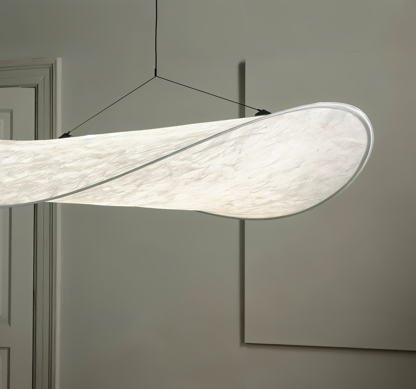 Silkylight - Handgemaakte stoffen LED hanglamp, modern design
