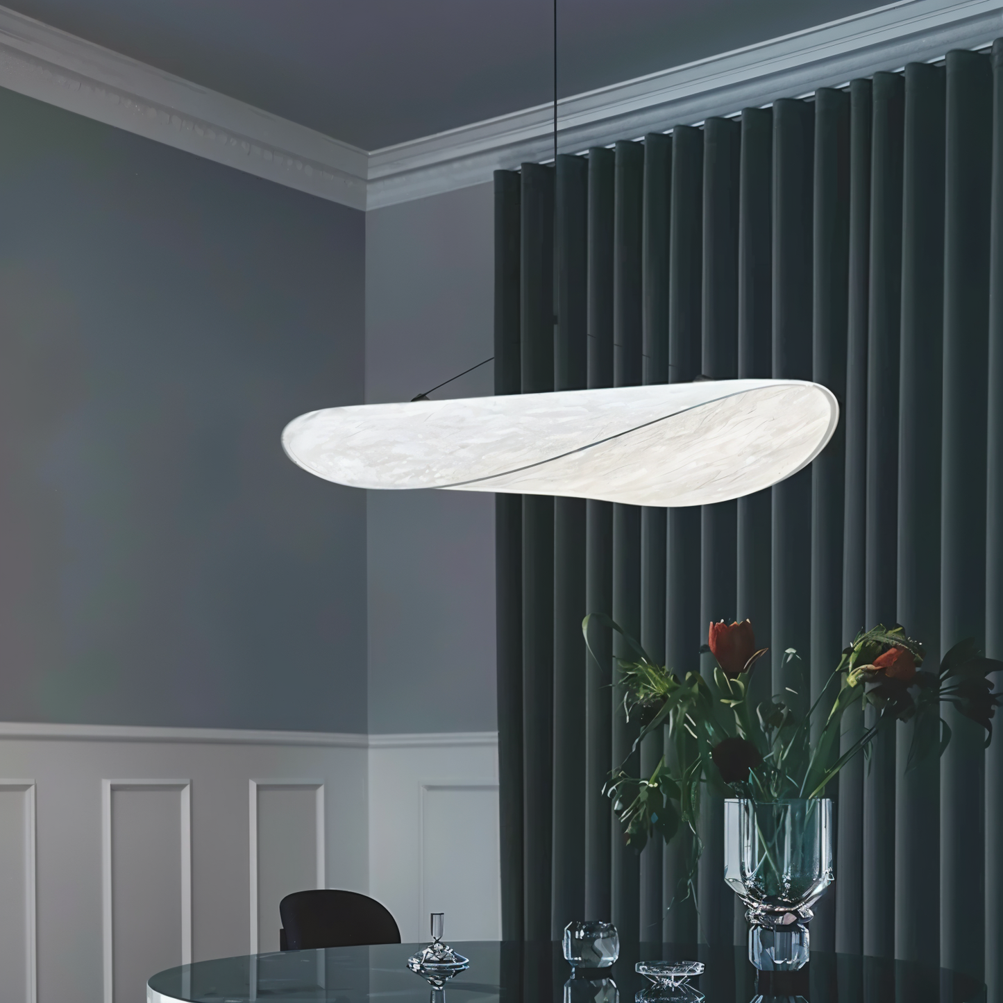 Silkylight - Handgemaakte stoffen LED hanglamp, modern design