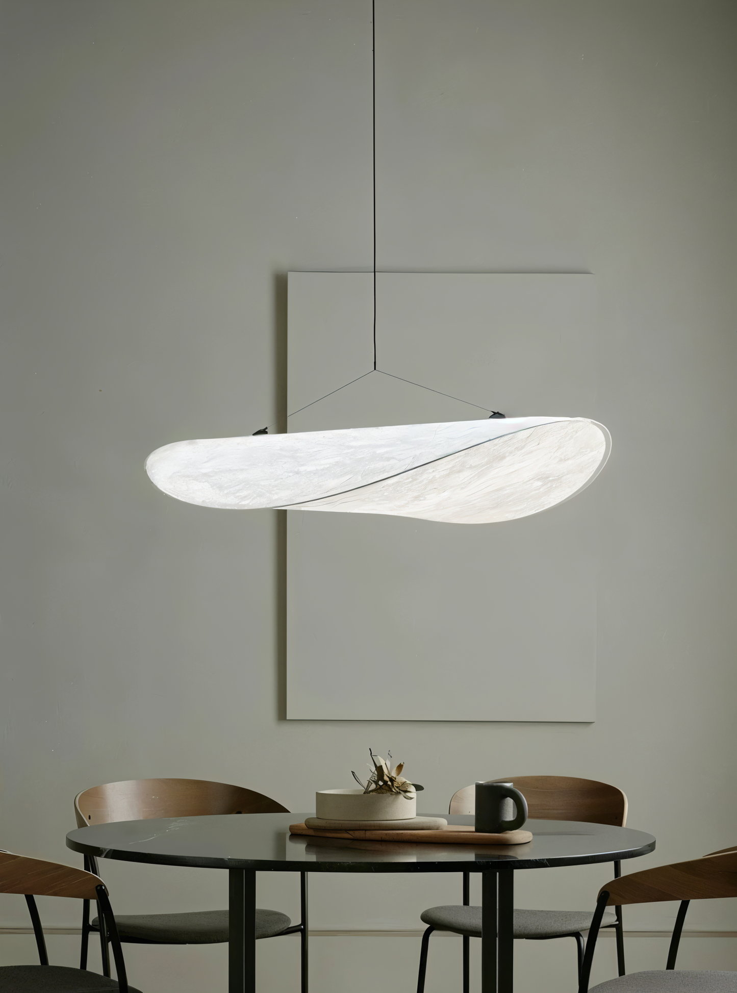Silkylight - Handgemaakte stoffen LED hanglamp, modern design