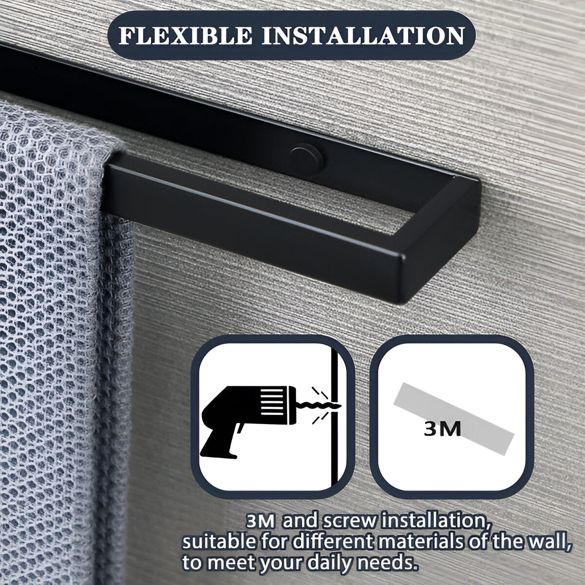 WallStash - Wandmontage Handdoekhouder van RVS