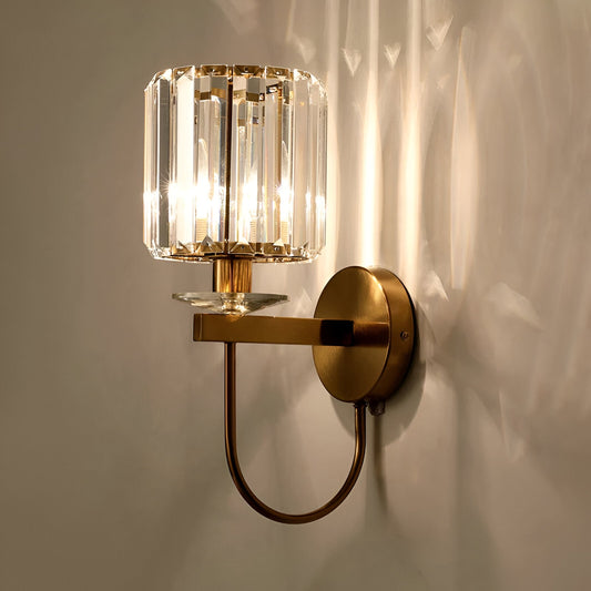 LumaCylindra - Vintage kristallen wandlamp met cilindrische vorm