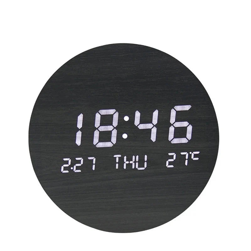 TimeGlow - Multifunctionele LED wandklok met temperatuur