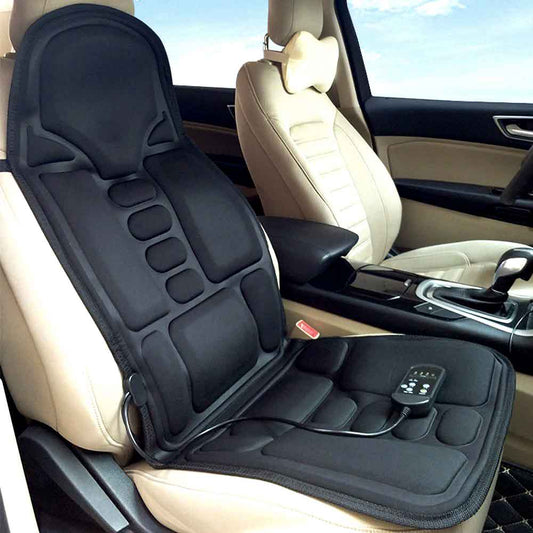 RelaxMax - Massagestoelkussen met 8 standen en verwarmd nekkussen voor in de auto en thuis