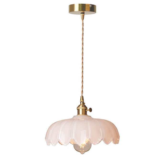 AuraBloom | Vintage Glazen Bloem Hanglamp