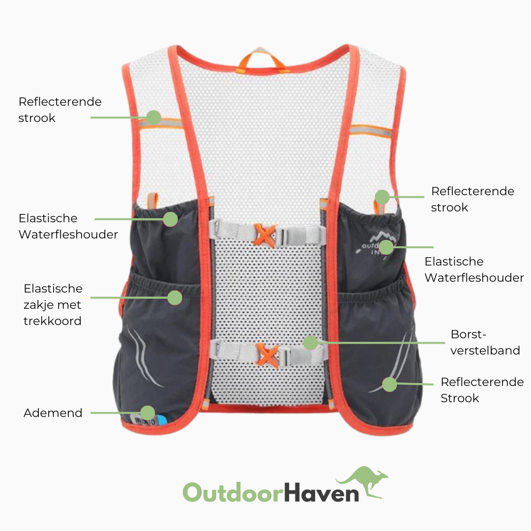 ZenVibe - Trailrunvest - Inclusief 2 Soft Flasks