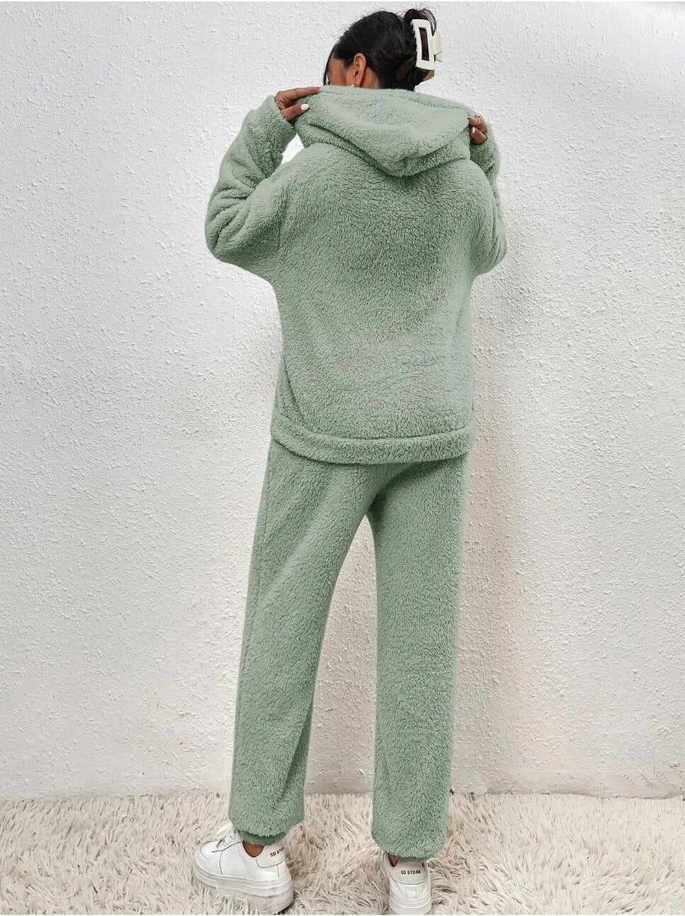 HavenWear - Ultra-comfortabel teddy huispak met capuchon