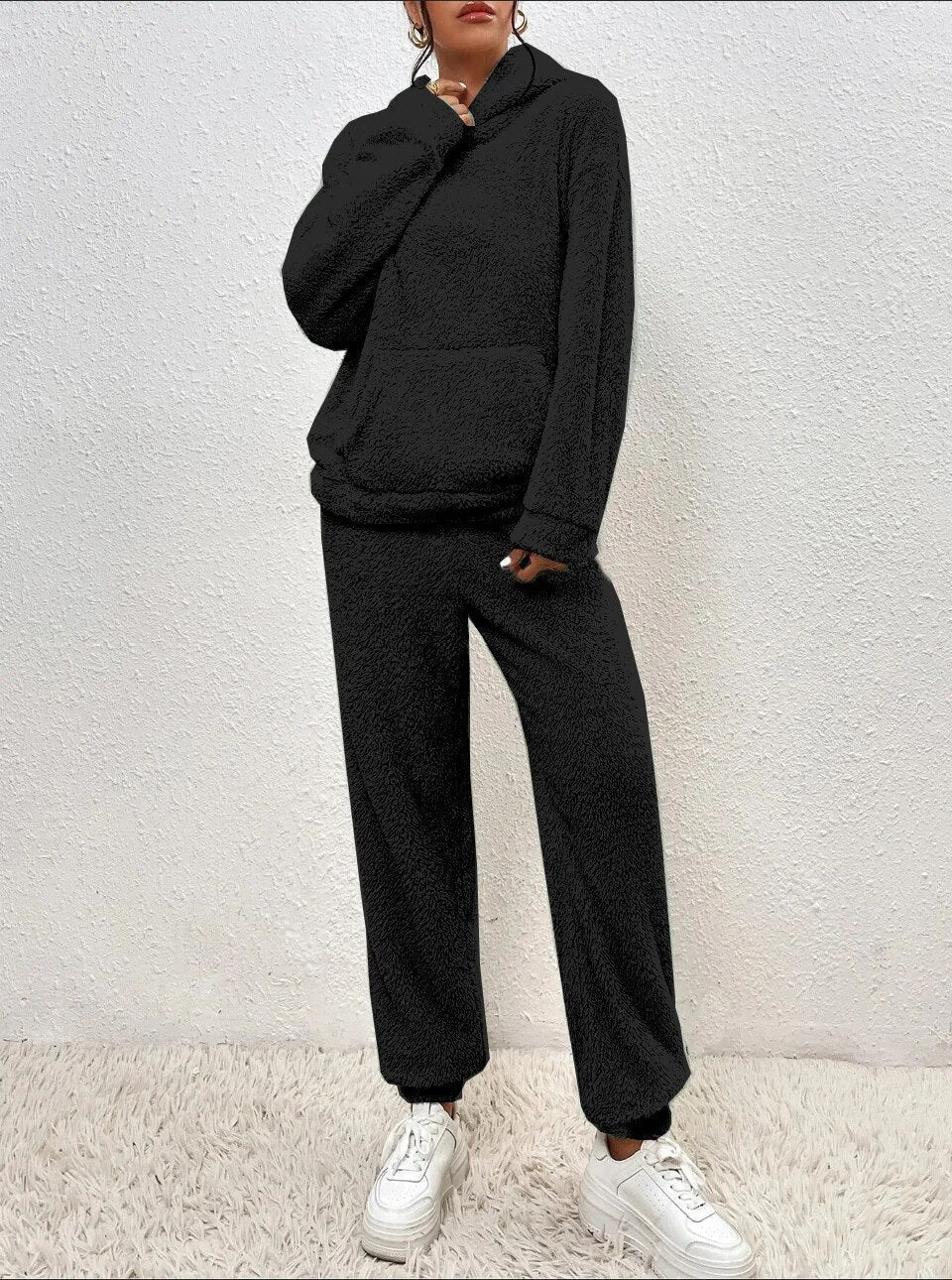 HavenWear - Ultra-comfortabel teddy huispak met capuchon