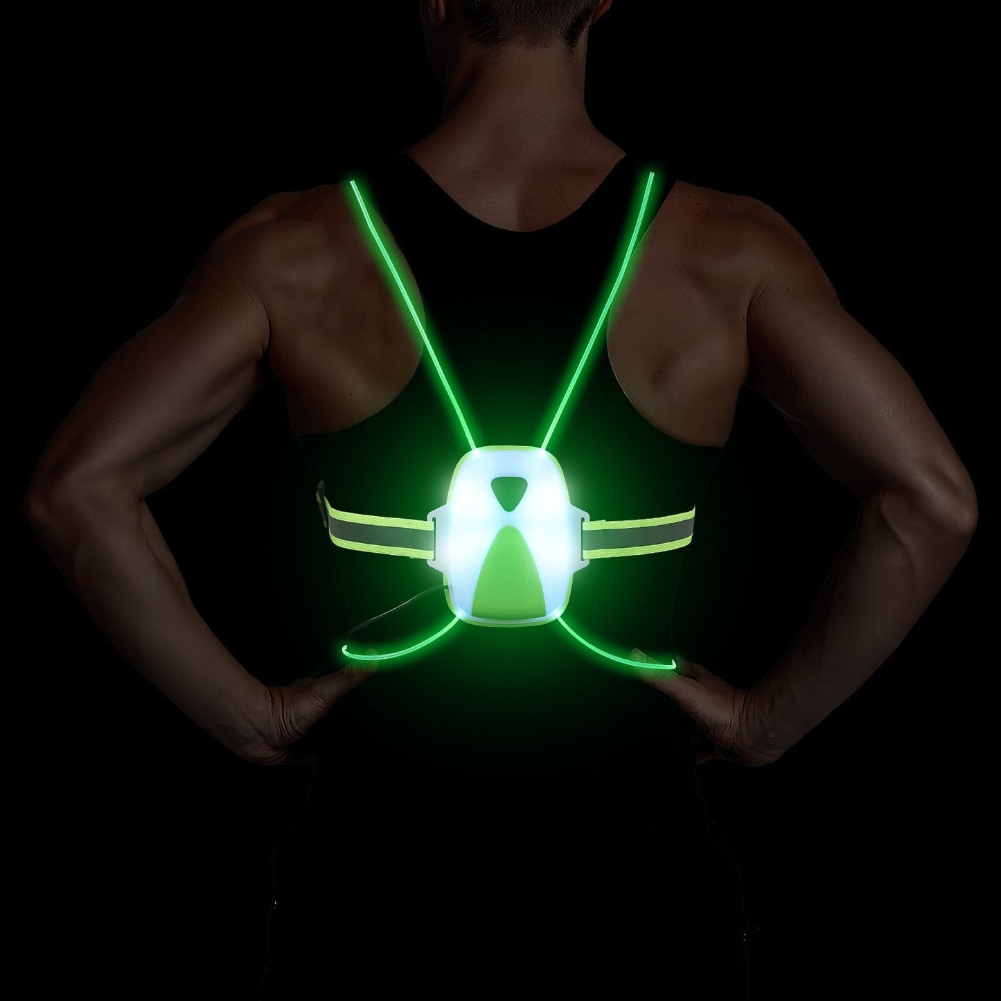 SafeGlow - High Visibility Reflective LED Safety Running Vest