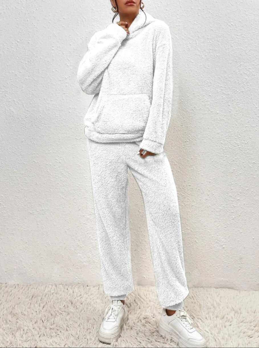 HavenWear - Ultra-comfortabel teddy huispak met capuchon