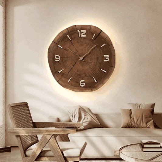TimberTime - Natuurlijke houten wandklok met minimalistisch ontwerp