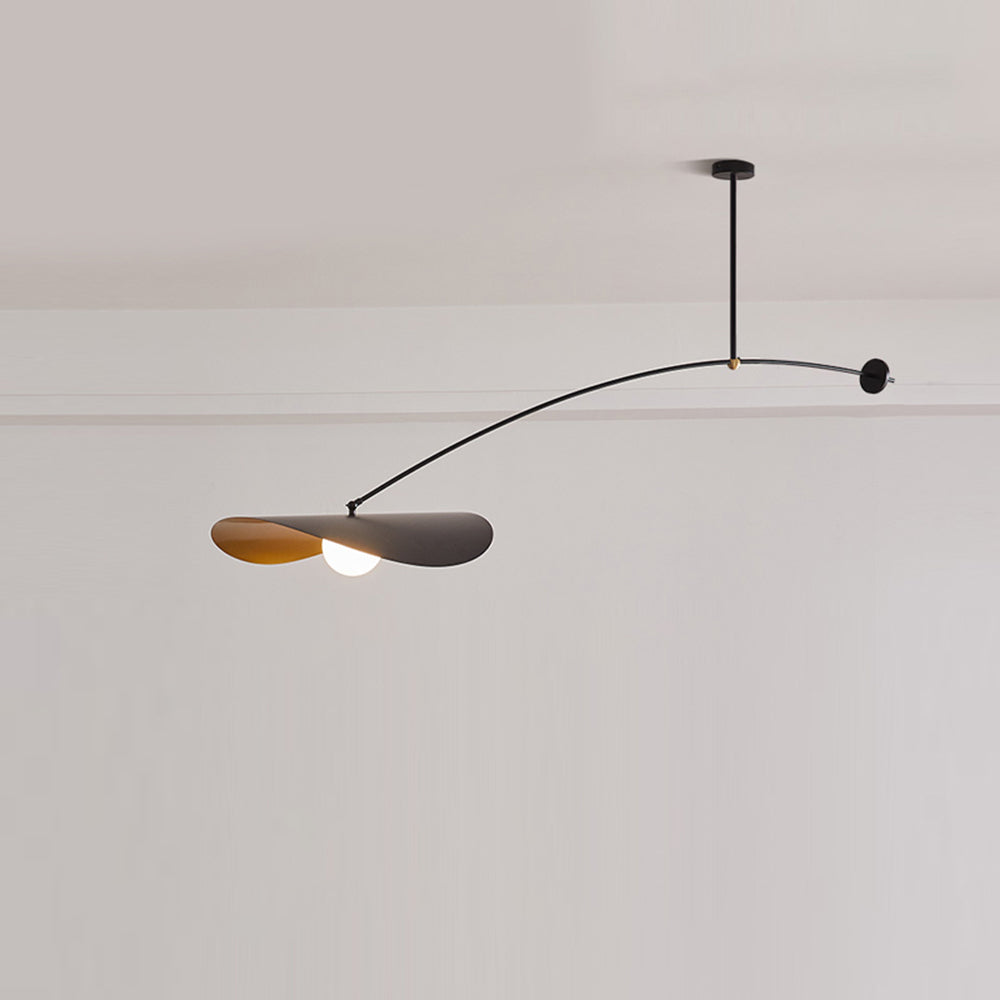 ChicBeam | Moderne Lotusblad LED Hanglamp Zwart/Goud Metaal Woonkamer