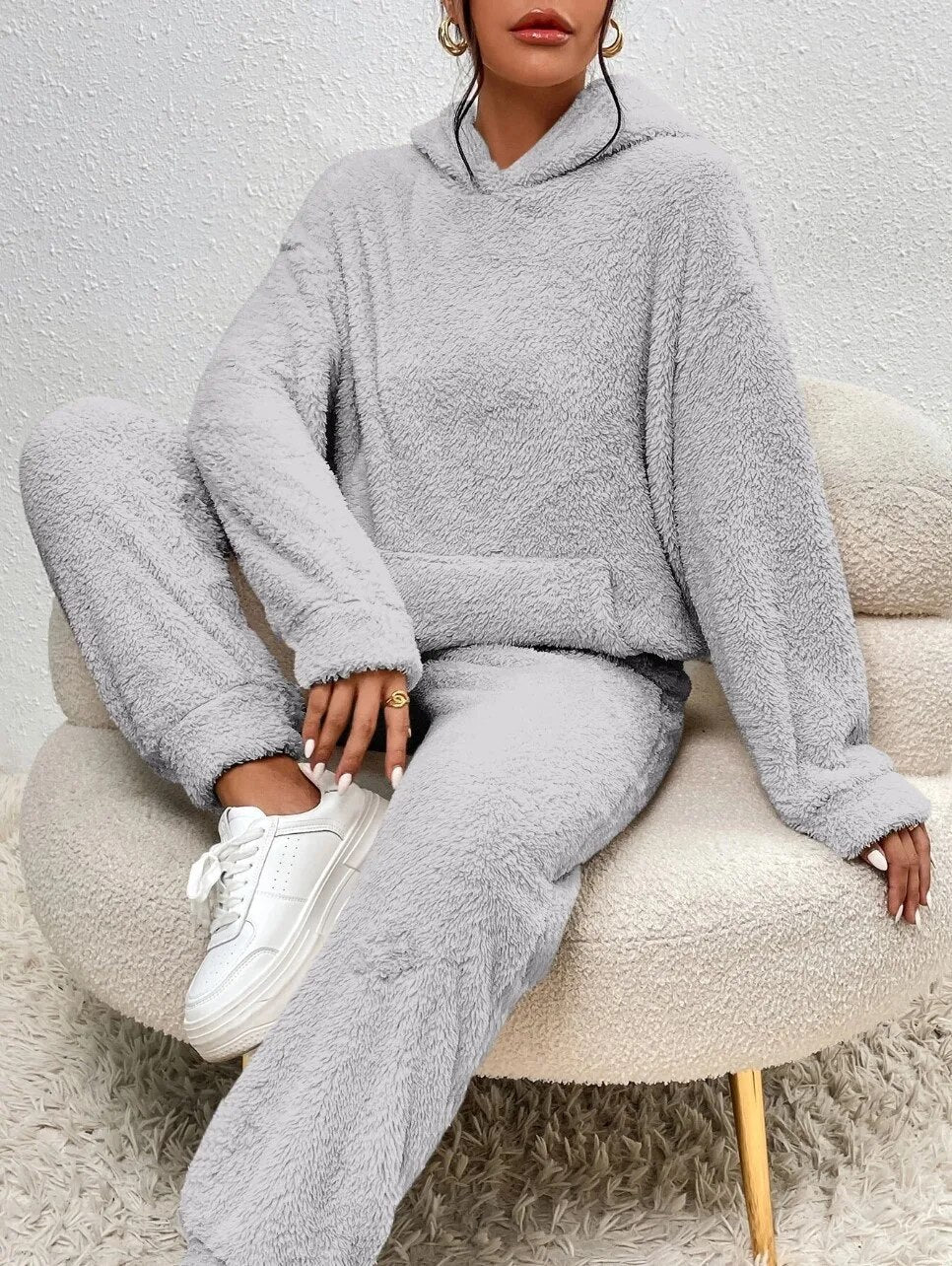 HavenWear - Ultra-comfortabel teddy huispak met capuchon