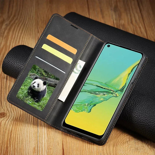 EliteShield - Samsung-hoes: Stijlvolle bescherming met een magnetische leren case