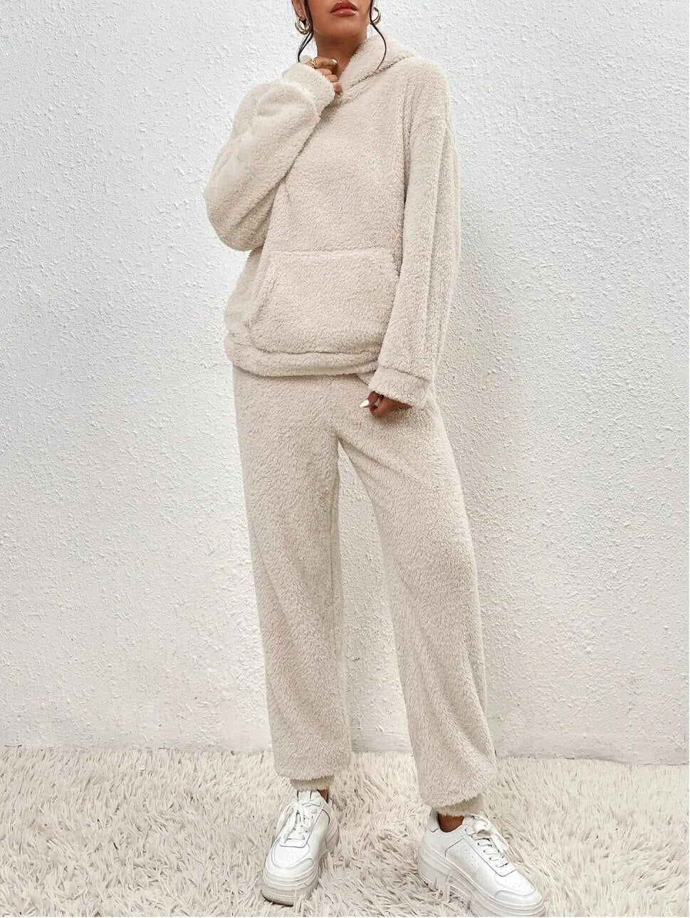 HavenWear - Ultra-comfortabel teddy huispak met capuchon