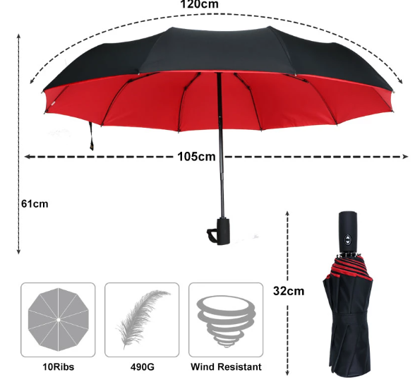 GustGuard | Windproof Stormparaplu - De paraplu die elke storm aankan