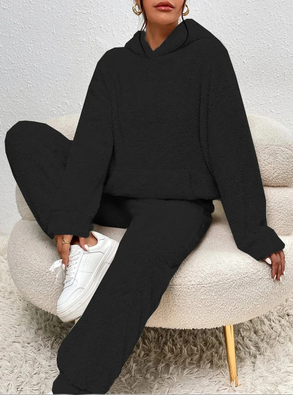 HavenWear - Ultra-comfortabel teddy huispak met capuchon