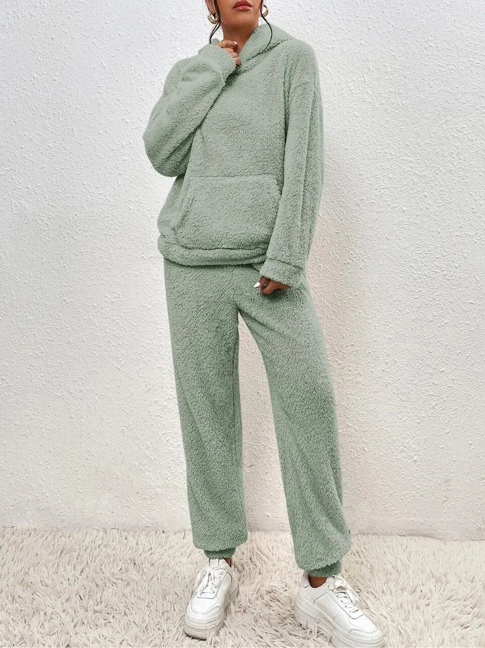 HavenWear - Ultra-comfortabel teddy huispak met capuchon