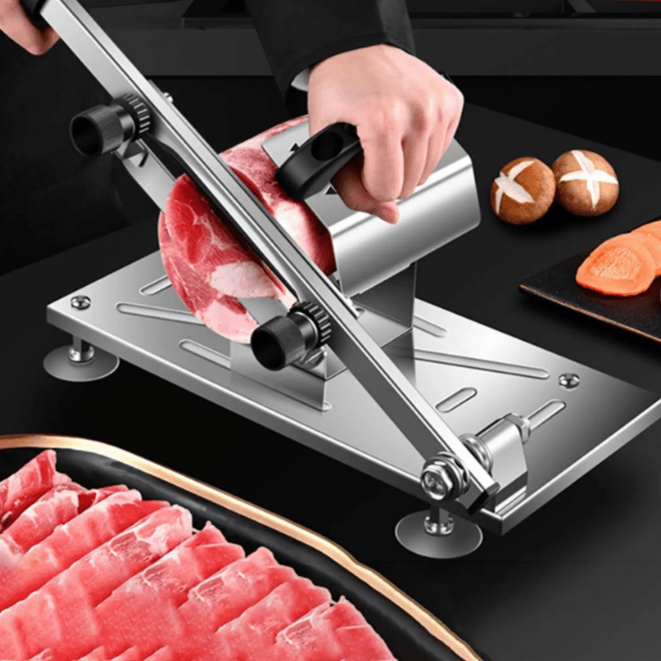 Handmatige botvleessnijder, roestvrijstalen ribbenvleeschopper, commerciële thuisvoedselsnijmachine voor vis, kip, rundvlees, bevroren vlees, groenten en delicatessen Handmatige botvleessnijder, roestvrijstalen ribbenvleeschopper, commerciële thuisvoedselsnijmachine voor vis, kip, rundvlees, bevroren vlees, groenten en delicatessen