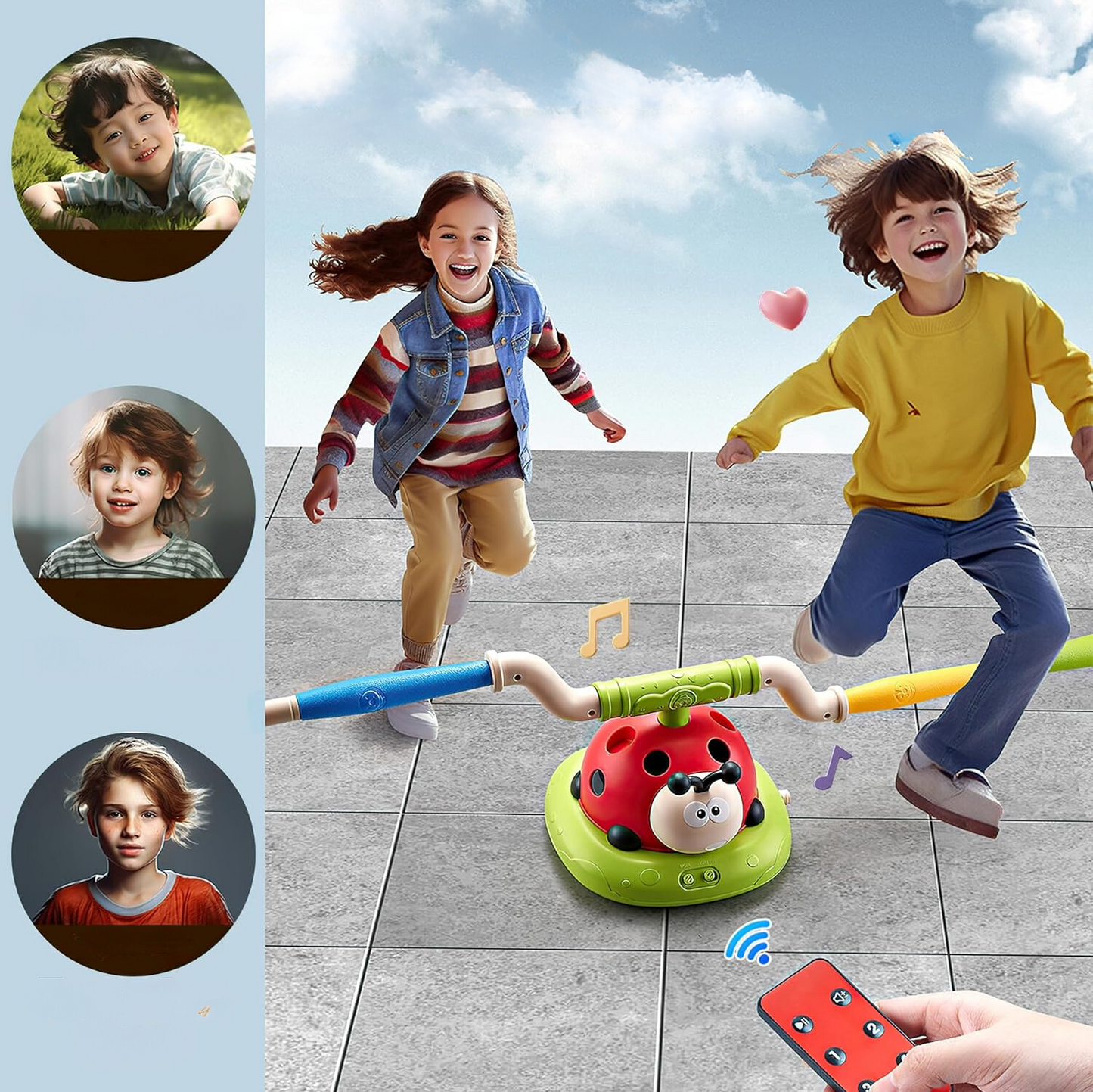 BrightMinds | 3-in-1 Ring Toss Spel Speelgoed en Raketlanceerder voor Kinderen - Buitenspeelgoed 4 jaar