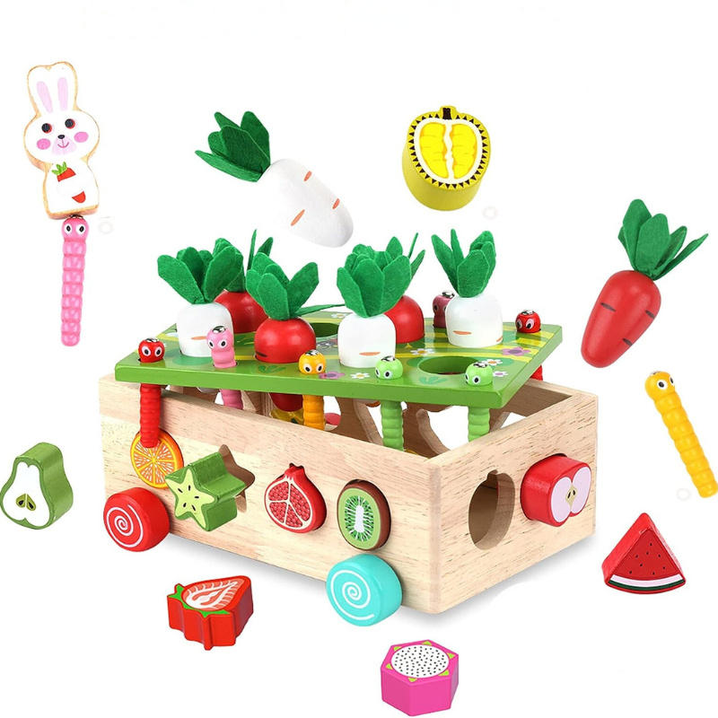 SmartSprouts | Peuters Montessori Hamer Spel Houten Onderwijsspeelgoed voor Baby Jongens Meisjes Leeftijd 1 2 3 Jaar Oud,