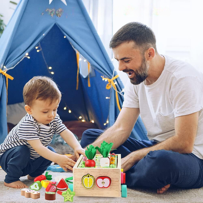 SmartSprouts | Peuters Montessori Hamer Spel Houten Onderwijsspeelgoed voor Baby Jongens Meisjes Leeftijd 1 2 3 Jaar Oud,