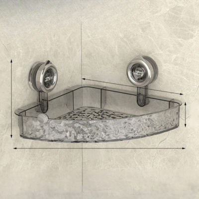 SnapShelf - Hoekrek met Zuignappen voor Badkamer