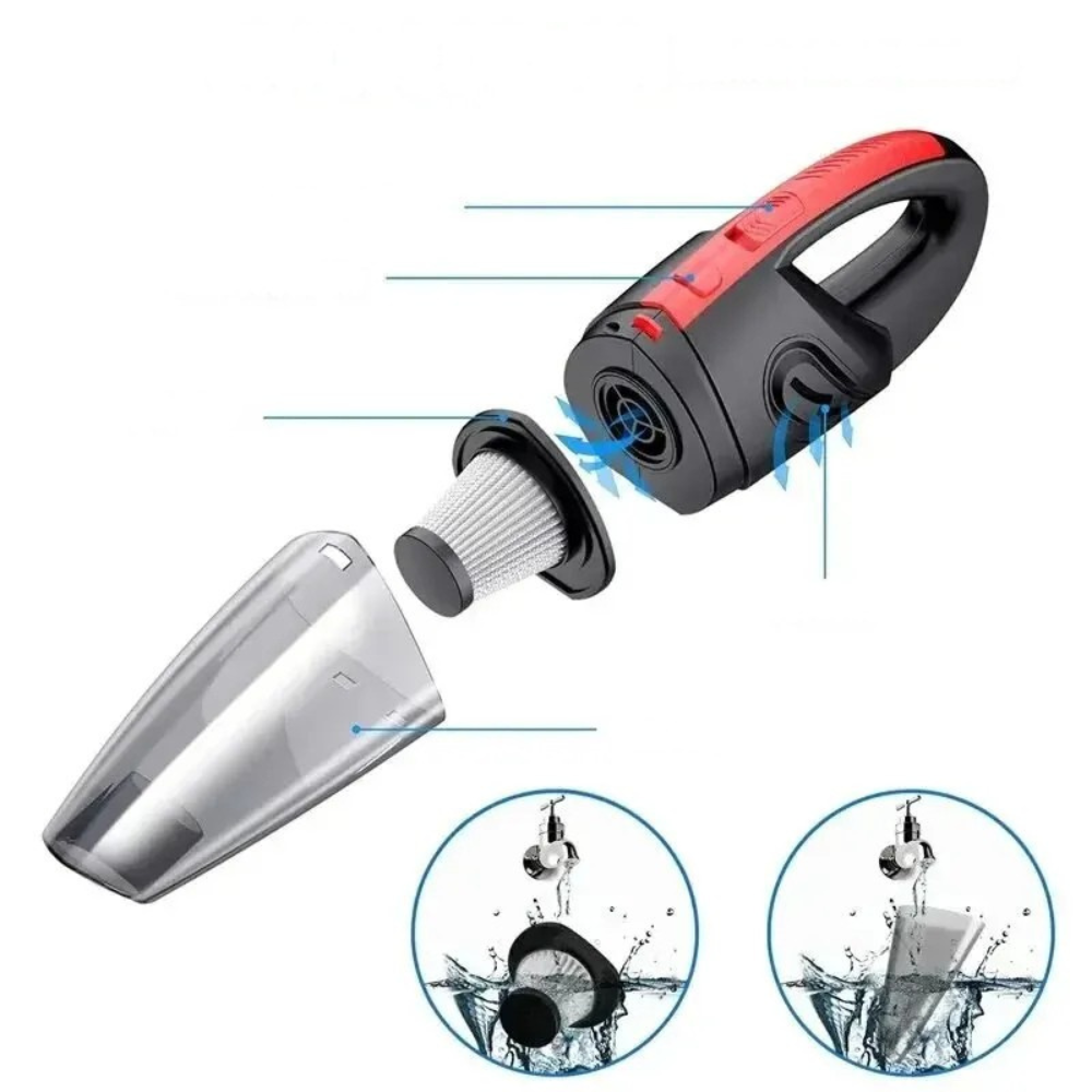 VortexClean - Krachtige Handstofzuiger met Cycloon Systeem