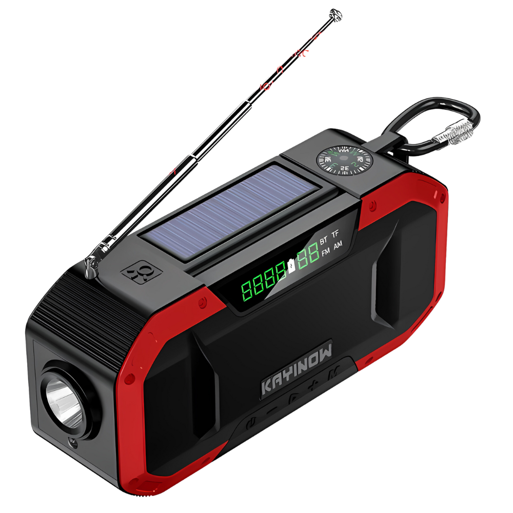 SolaireGuard | Noodradio AM/FM Draagbare Radio met LED Zonne-Handkruk USB 5000mAh/10000mAh Oplaadbare Zaklamp Leeslamp SOS Alarm |