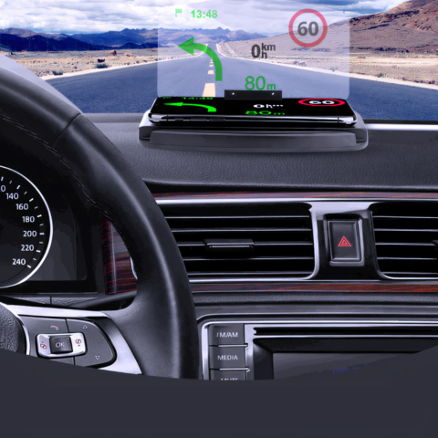 SafeVision | head-up display met draadloze oplader