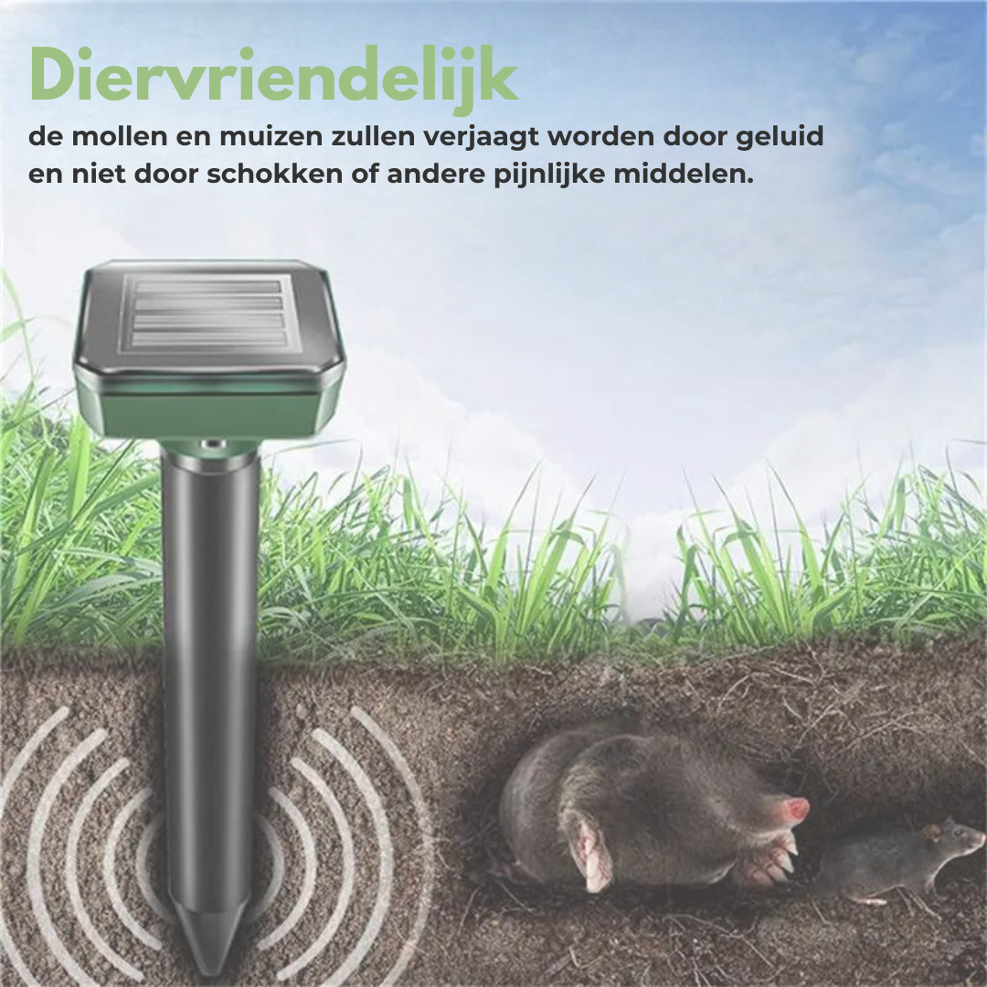 SilentShield - Ultrasone Mollenverjager - Tuin - Zonne-energie