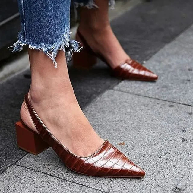 OrthoChic - Orthopedische Kroko pumps
