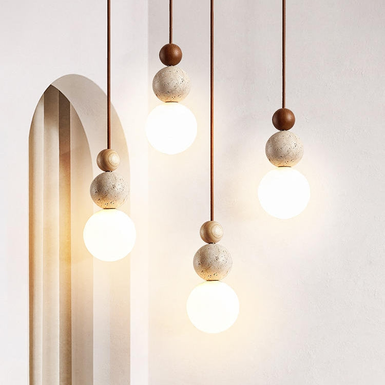 OpalLuxe - Moderne travertin hanglamp in eenvoudige stijl