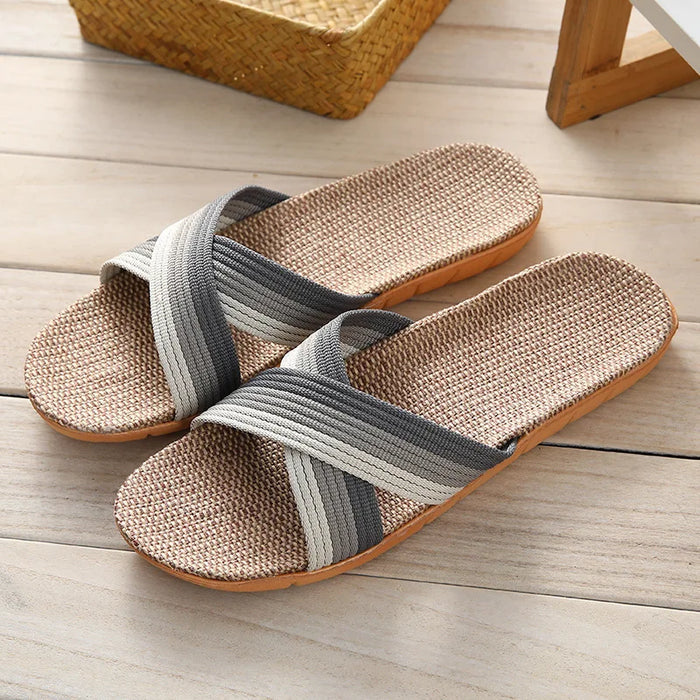 Boris | Casual Linnen Slippers Heren | Zomer Slippers | Sandalen Heren