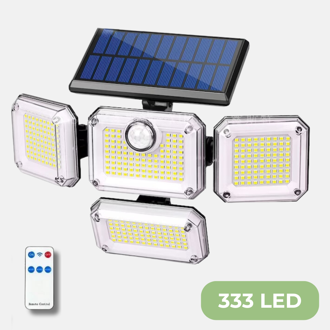 CoolQuest - Solar Buitenlamp - bewegingssensor - 333 LED