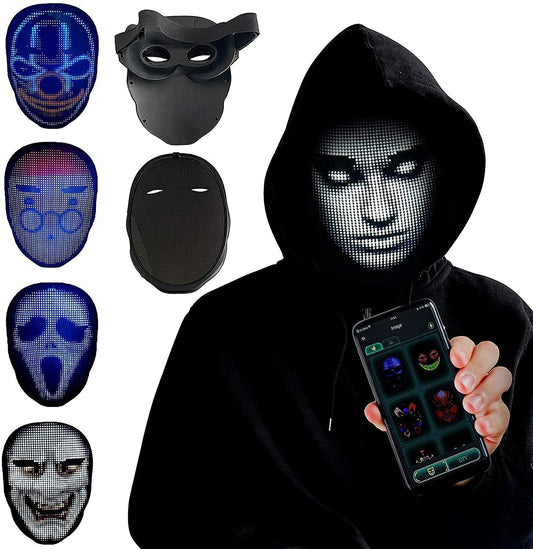 IlluMask - Heroplaadbaar LED masker met veranderend gezicht