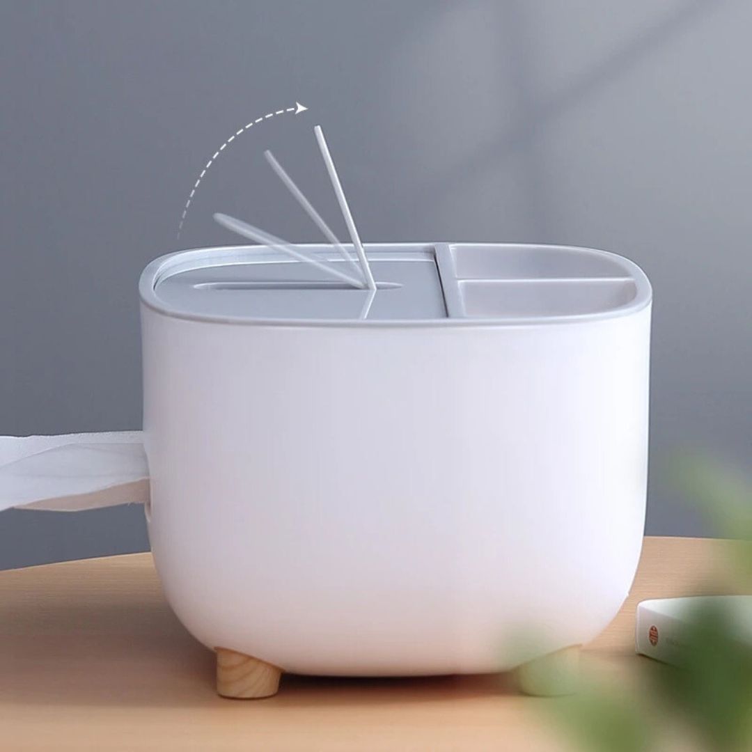 CompactCare - Tissuehouder met organizer Ruimtebesparend en stijlvol