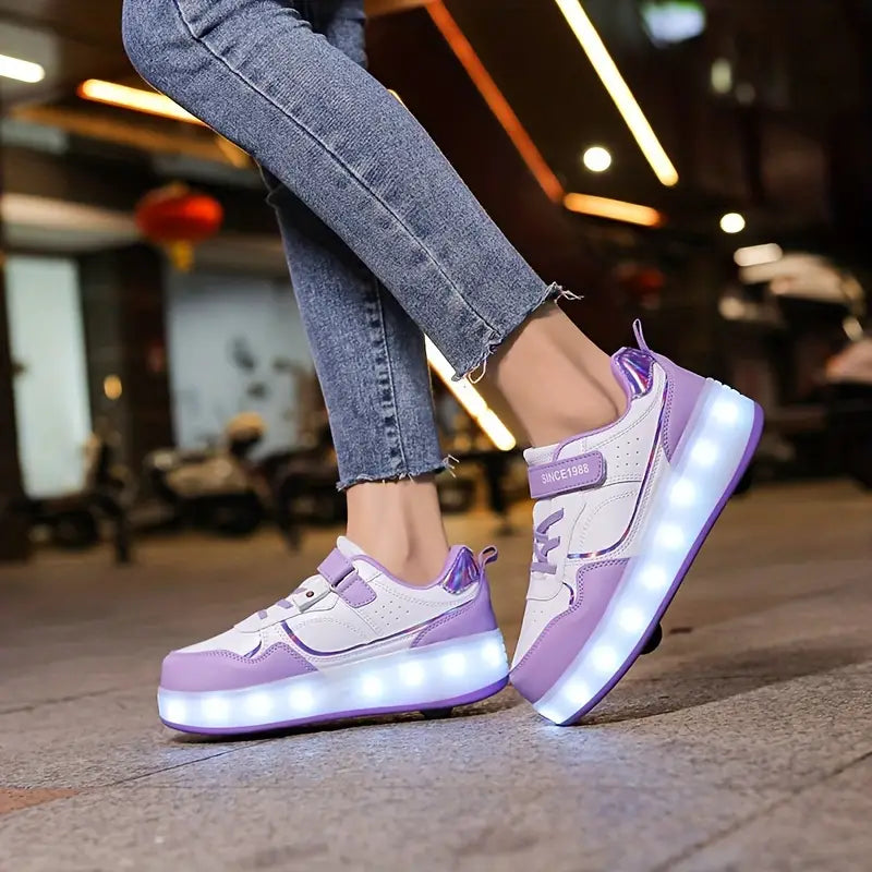GlowRollers - Rolschaatsschoenen | Populaire sneakers met wieltjes en lichtjes